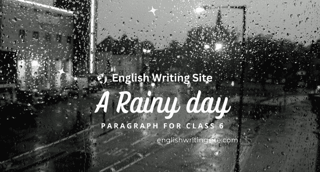 a rainy day paragraph simple